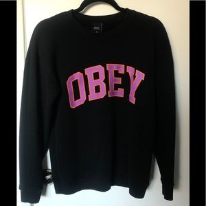OBEY RECORDS CREW NECK